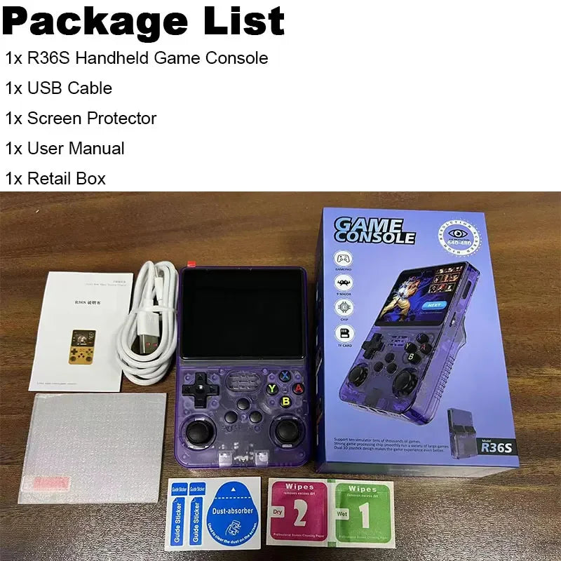 R36S Retro Game Console – The Ultimate Pocket Gaming Experience 64G