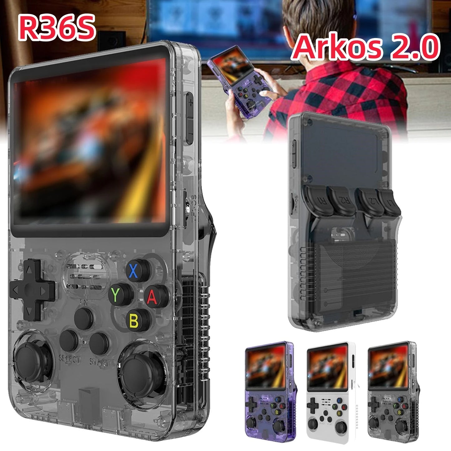 R36S Retro Game Console – The Ultimate Pocket Gaming Experience 64G