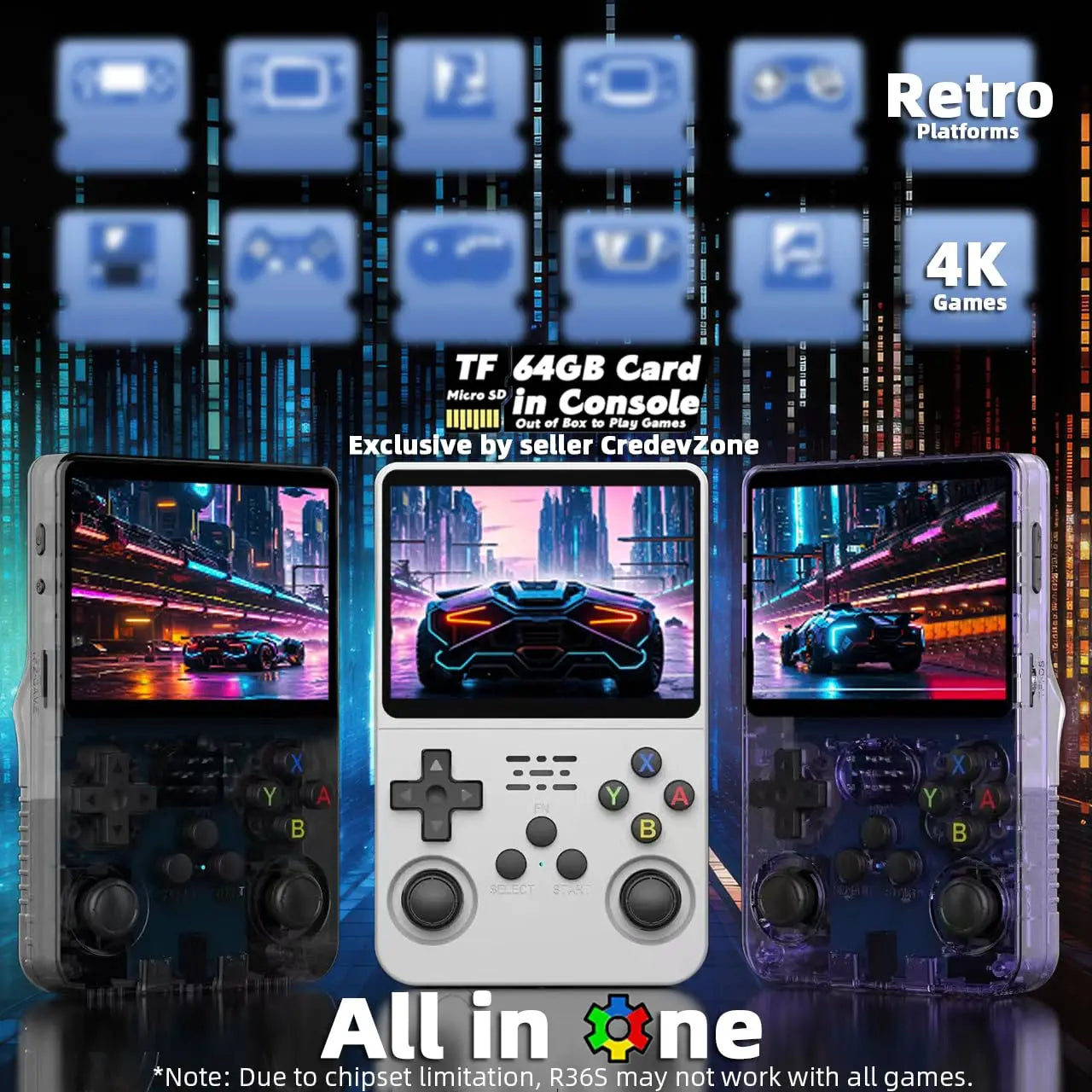 R36S Retro Game Console – The Ultimate Pocket Gaming Experience 64G