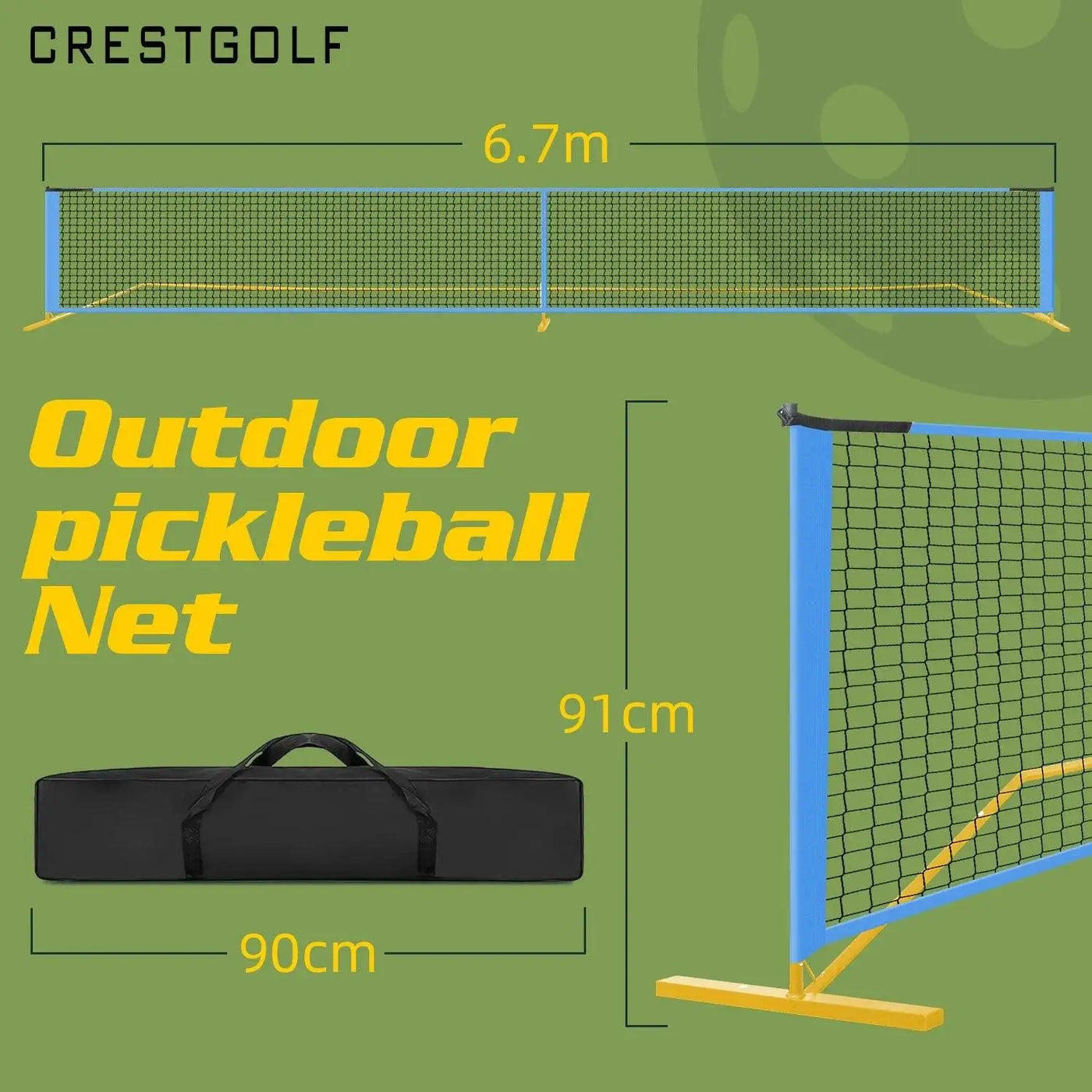 Reliable net for indoor pickleball matches