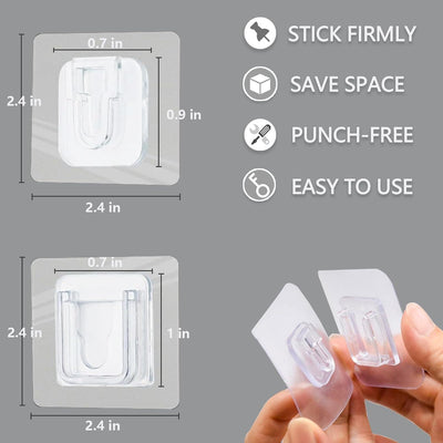 Wall Hook Transparent Strong Double - Meeri